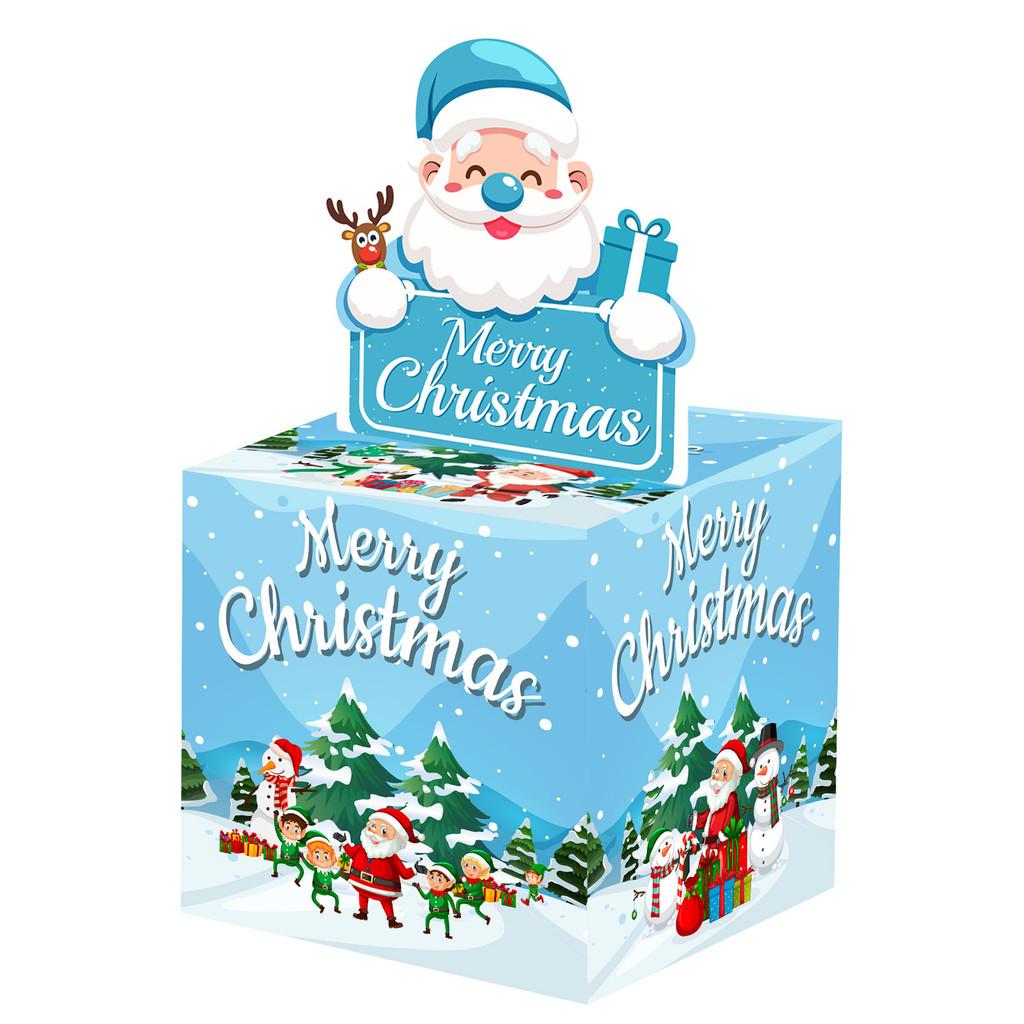 Claus Theme Santa Gift Box Christmas Party Decoration Holiday Supplies Giving