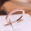 New Fashion Rose Gold Ring For Ladies Super Flash White Zirconia Ring Party Birthday Jewelry Gift