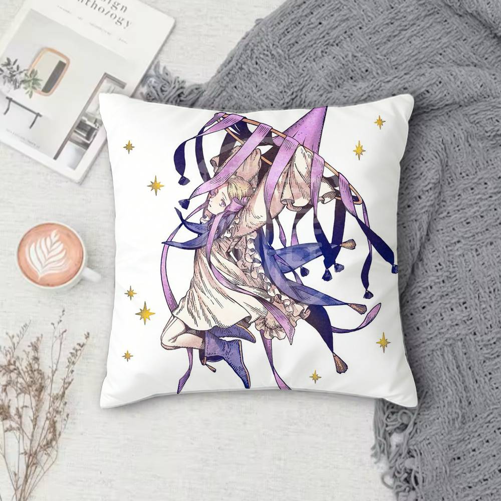 WWitch hat atelierr Doublesided Printed Square Pillow Cover Decorative Cushion Cover for Sofa Bedroom Bedside