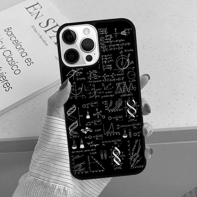 Чехол для телефона с формулами и уравнениями по физике и математике Для iPhone 17 Air 15 16 16e 14 13 12 11 Pro Max Coque Для Apple PLUS fundas