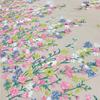 Colorful Floral Embroidery Lace Fabric Sewing for Bridal Dress Gown 90*150cm