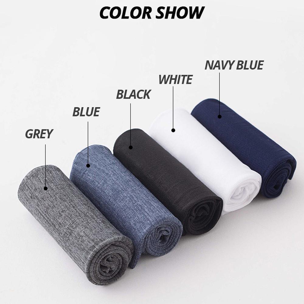 Black 10Pairs/Box Breathable Summer Business Men's Socks Stocking Middle Tube Mercerized Socks