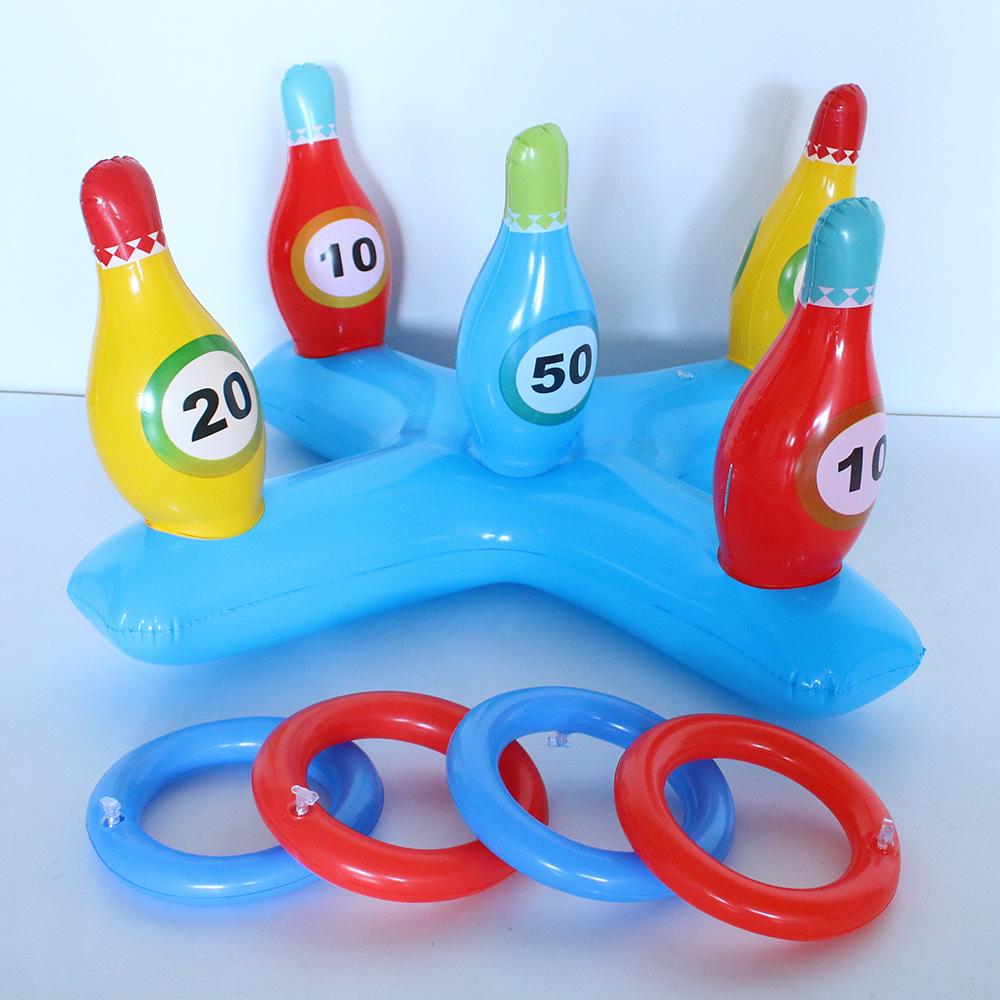 Inflatable Bowling & Ring Toss Game for All Ages