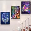 1 Set Diamond Painting Kit Dreamcatcher Butterfly Pattern DIY Rhinestone Painting for Home Wall Decoration