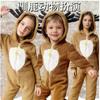 Children's Christmas Reindeer Costume cospla Parent-child animal costumes, featuring soft coral fleece for comfortable home wear