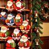 Whimsical Wooden for Christmas Ornaments 10-Piece Set Various Poses Cute Hanging Decorations Tree Home Decor Gift Tags