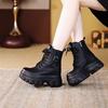 Retro British Style Platform Martin Boots Women's 2025 Winter New Small Man Height and Thinness Versatile Locomotive Short Boots