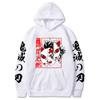 Fashion Sweatshirts Long Sleeves Loose Streetwear Hoodie Tops Anime Demon Slayer Hoodie Men's Print Pullovers Printed Harajuku