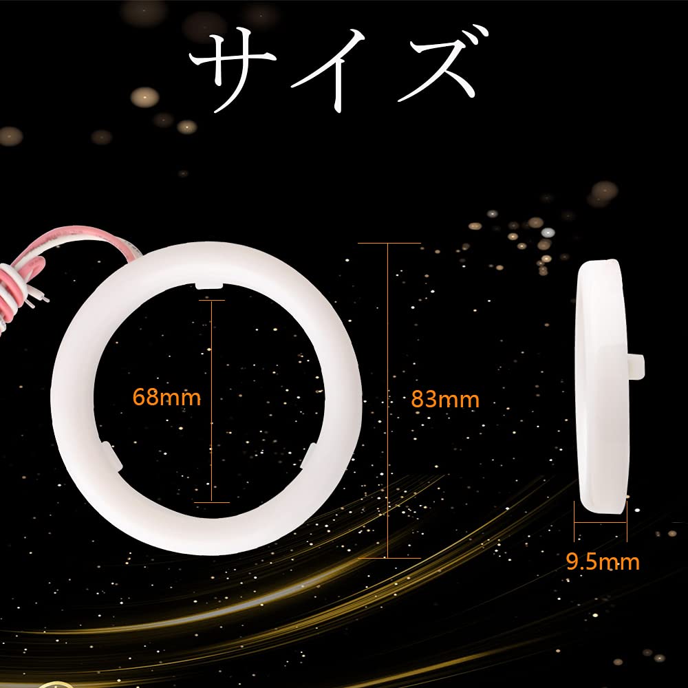 Grandview 51 LED Кольцо Кальмара, 3,1 дюйма (80 мм), Фара с балластом, крышка в комплекте,