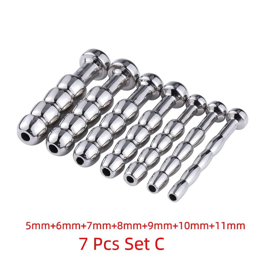 Набор уретральных зондов из хирургической нержавеющей стали с градуированными размерами для взрослых мужчин