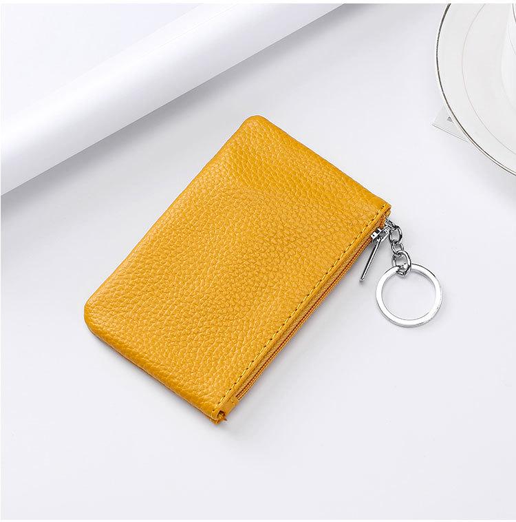 Кожаный кошелек для монет и ключница из коровьей кожи высшего качества - Мини-кошелек и визитница