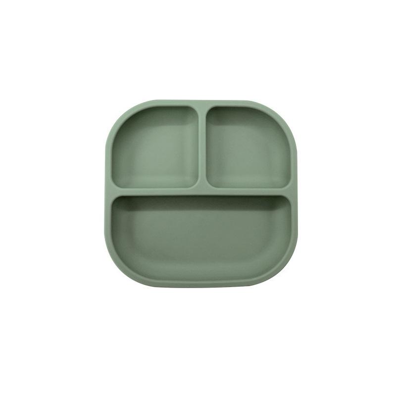 1 шт. 20x20x3 см Милый медведь Детское питание Дополнение Столовая посуда - Силиконовая присоска Тарелка для ужина миска с защитой от падений