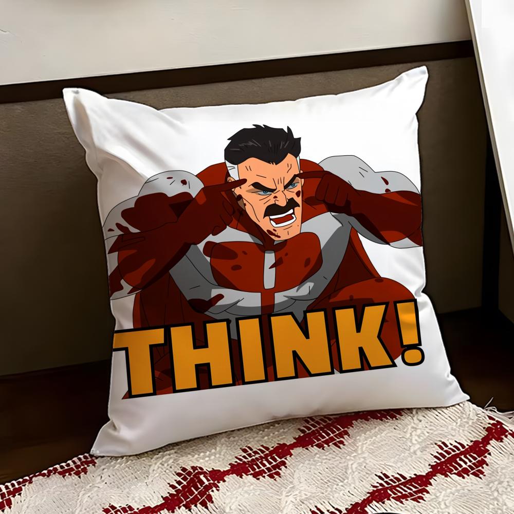 IInvincible OOmni Man Cushion Cover Reversible Soft Durable Pillow Cover Home Car MultiScene Use for Daily Comfort