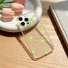 Зеленый Минималистичный Принт Чехол для Телефона Для iPhone 17 16 15 14 13 12 11 Mini Pro Max Plus Прозрачный Чехол