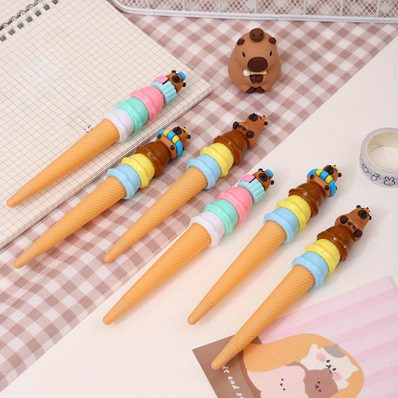 36 шт. 0,5 мм Мягкий клей Кофейная кукла Мороженое Гелевая ручка Мультяшный стиль Ручка для подписи Подарочная ручка Креативные канцелярские товары Сезон 'Снова в школу'