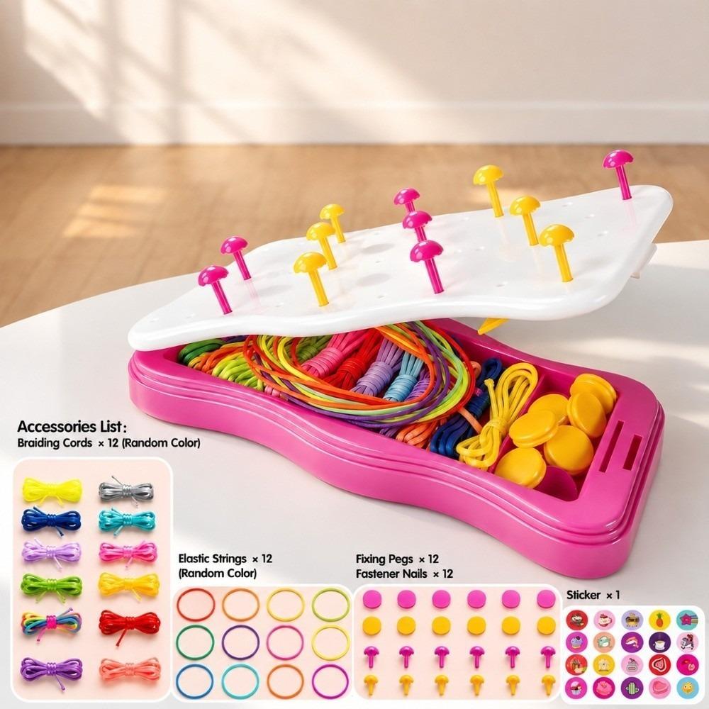 Puzzle Toy Bracelet Making Kit Toy Pretend Play Jewelry Making Machine Friendship Arts Crafts