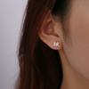 Full Diamond Peach Blossom Chinese Style Ins Temperament High-end Earrings New Trend Suitable for Spring Earrings