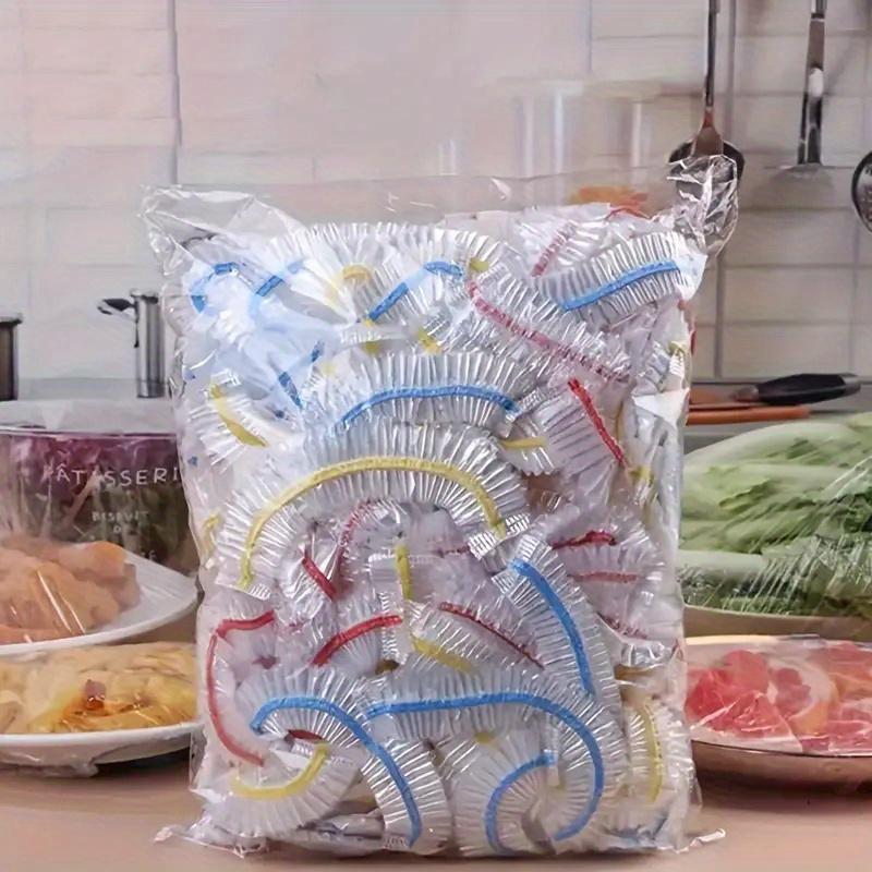 100 шт./упак. одноразовая пленка для пищевых продуктов с цветным утолщением и большой крышкой для миски, шапочка для душа, кухонная пленка для холодильника, бытовая пленка для пищевых продуктов