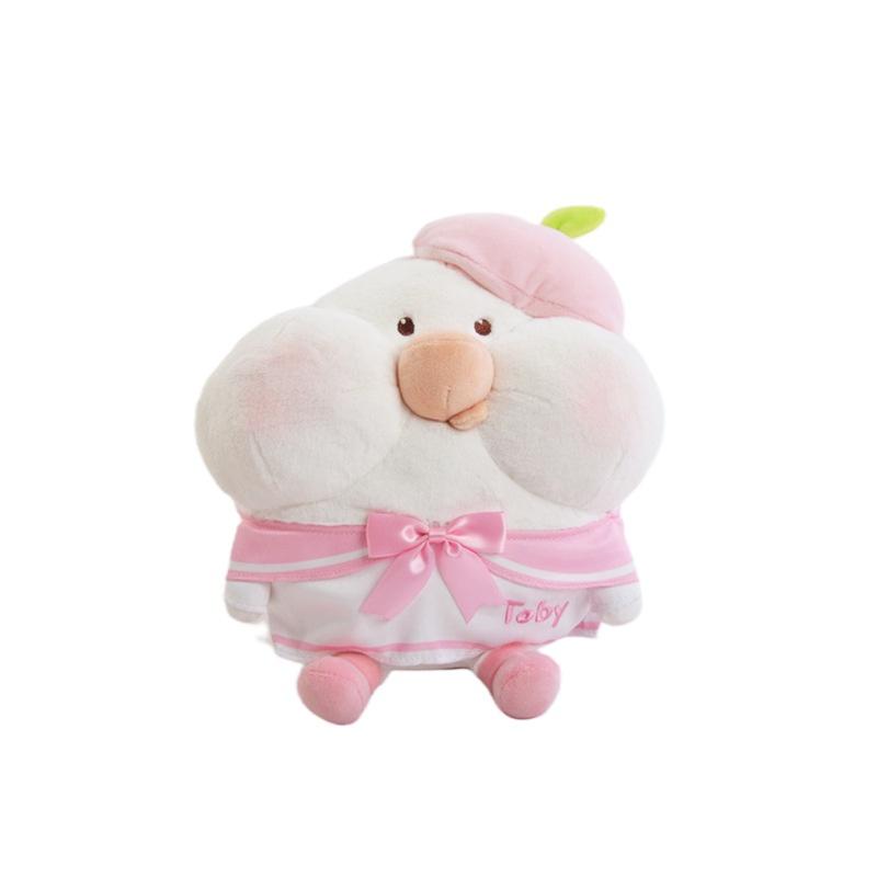Cute And Cuddly Toby Peach Plushie Keychain Bag Accessory