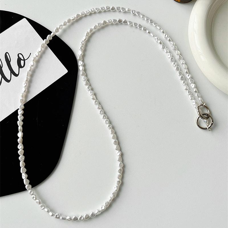 Шнурок для мобильного телефона 120 см, женский кроссбоди, на запястье, цепочка из бусин, цепочка из плоского жемчуга, ремешок-слинг против потери, клипса для ремешка для телефона