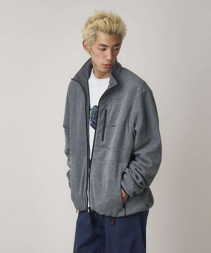 Gramicci Thermal Reversible Fleece Jacket Heather Grey