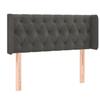 Headboard with Ears Dark Grey 93 x 16 x 78 88 cm Velvet