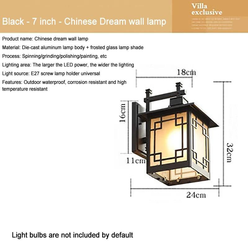LED Outdoor Waterproof Wall Lamp Wall Light Porch Garden Light Indoor Home Bedroom Living Room Decoration Lighting Lamp