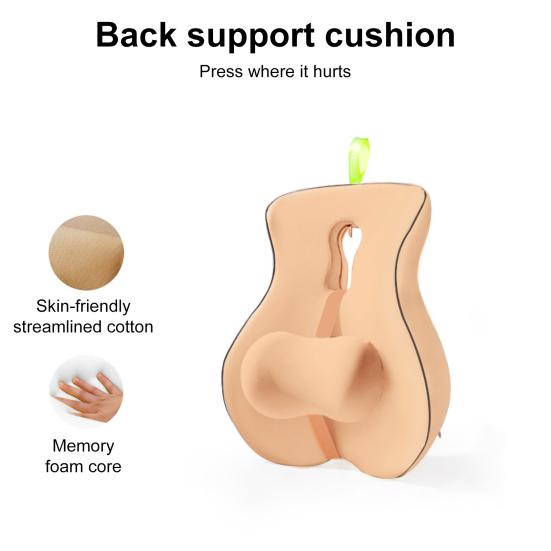 Подушка для поддержки спины Подушка для поясничной поддержки из пены с эффектом памяти Поддержка спины для стула с регулируемым ползунком для офисного стула Стул для компьютерного стола