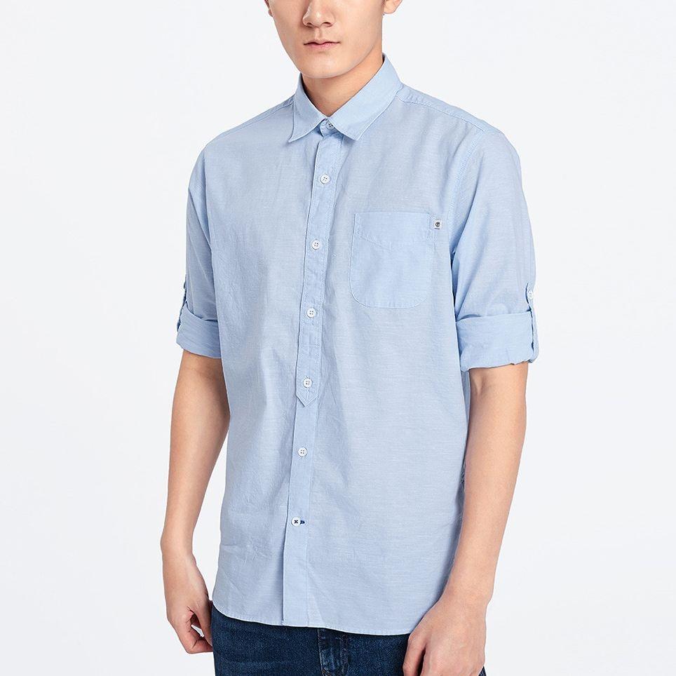 Timberland Shirts Men's Blue Pointed Collar Moderate Other A1WT8-B02