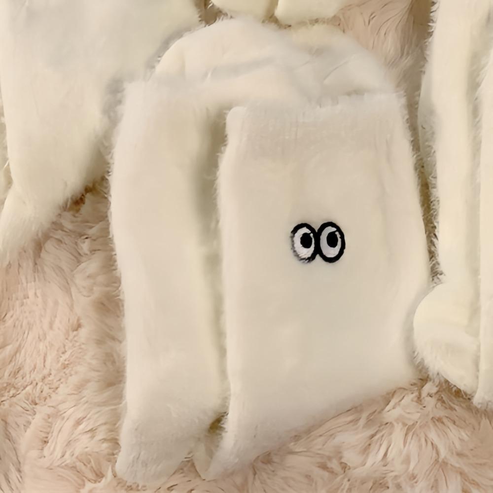 2 пары женских зимних плюшевых носков, утолщенные носки-подследники, милые носки из норковой шерсти, для дома