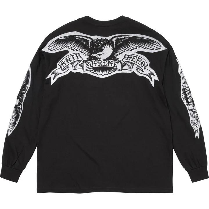 Supreme ANTIHERO Футболка с длинным рукавом Eagle Черная