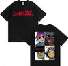 2026 Футболка с принтом лица группы Gorillaz для мужчин и женщин - Модная повседневная футболка с коротким рукавом в стиле ретро-мультфильма - Мужская ...