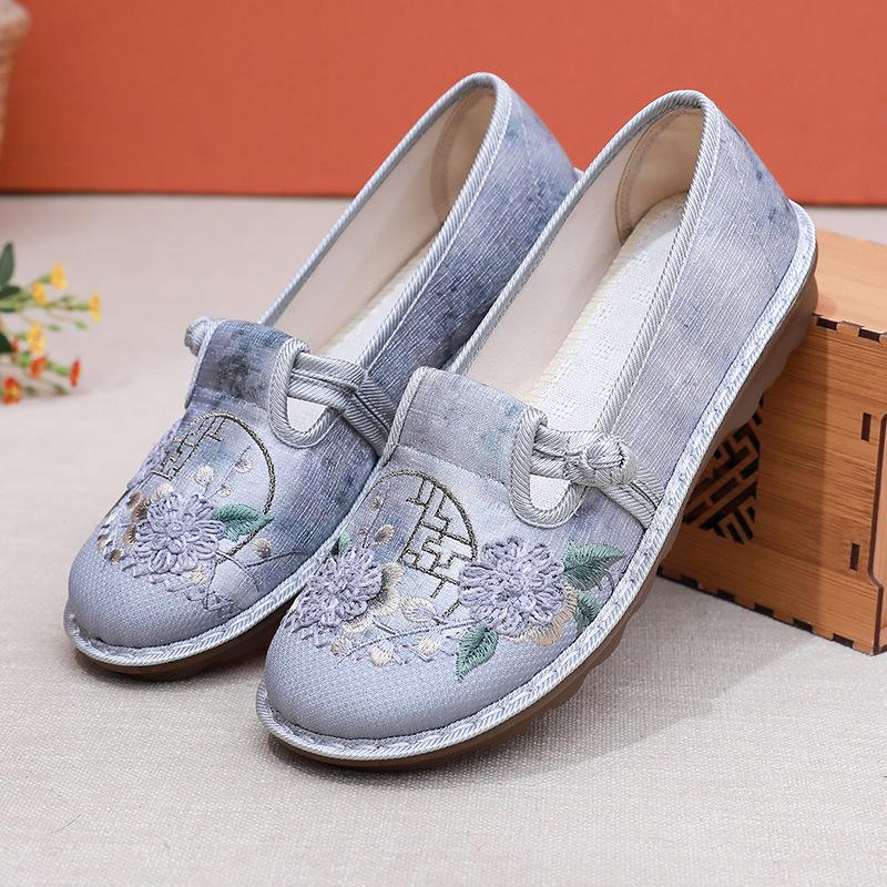 ****** and Autumn New Old ******* Cloth Shoes Women's S**t Sole Breathable Lightweight Single Shoes Casual Versatile One Pedal Mom Shoes
