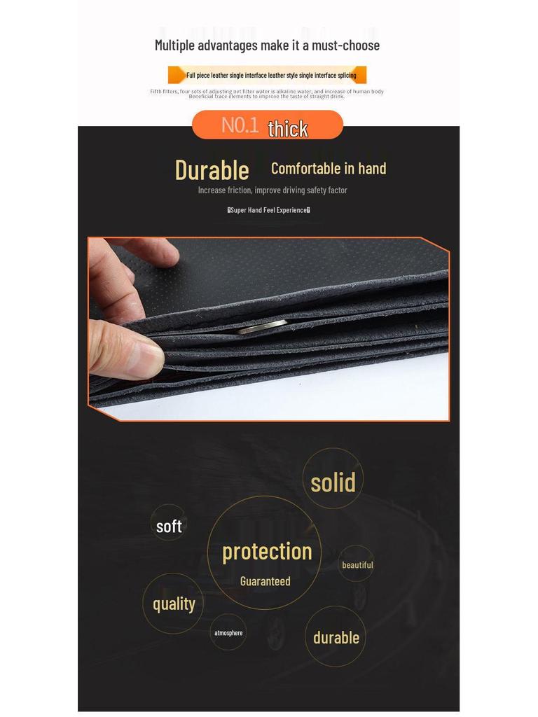 Чехол на руль из натуральной кожи, ручной работы, нескользящий, верхний слой из коровьей кожи, впитывающий пот, универсальный для всех сезонов.
