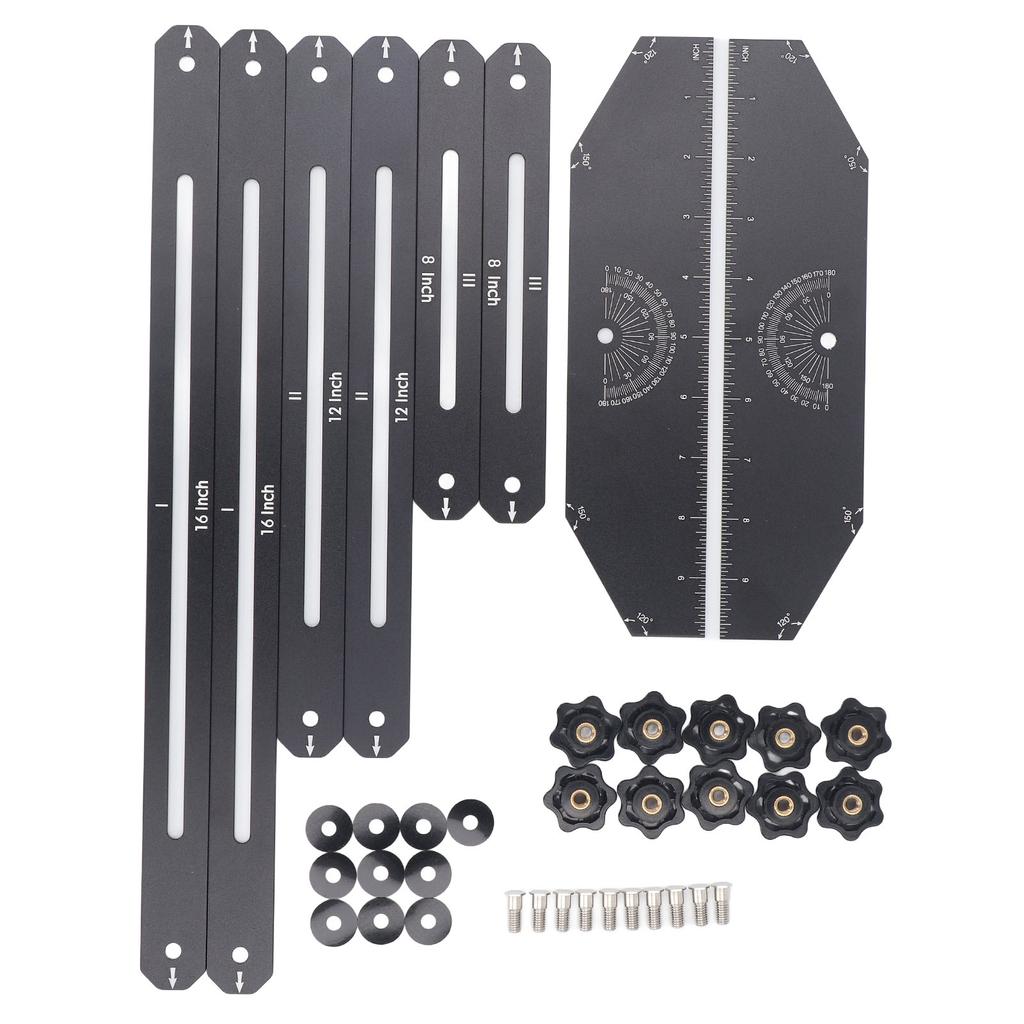 Алюминиевый шаблон для ступеней лестницы, инструмент для шаблона, вращающийся на 360 градусов, регулируемая длина и угол наклона