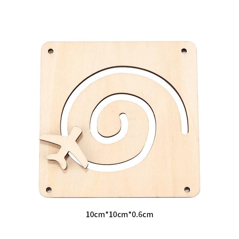 Сделай сам Бизиборд Монтессо Воздушный шар Карета Дверь Развивающая игрушка Деревянная фишка Графическое сопоставление Деревянная деталь Для детей Подарки