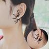 Halloween Party DIY Decoration 3D Horror Personality Black Spider Earrings Jewelry Piercing Earrings Clothing Decoration Supplie