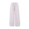 Summer New Product Women's Clothes American Casual Style High Waist Drawstring Decoration Draping Effect Stripes Straight-leg Long Wide-Leg Pants