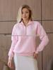 Chic American-Style Autumn/Winter Lapel Half-Zip Hoodie