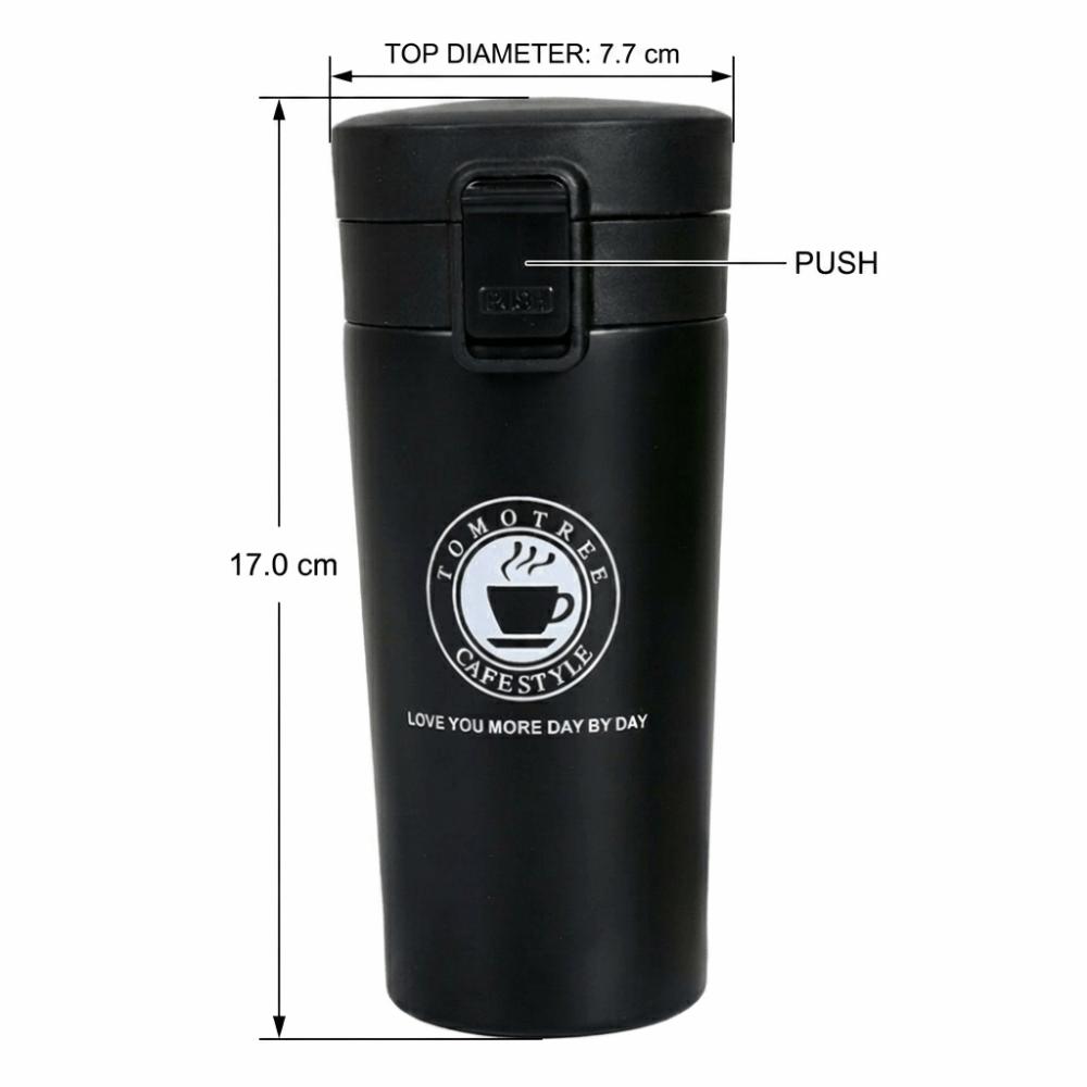 380ml Double Thermos Heat Insulation Cavity Rustless Steel Water Tumbler Sealed Anti-leak Lid Long Cold & Heat Retention Effect