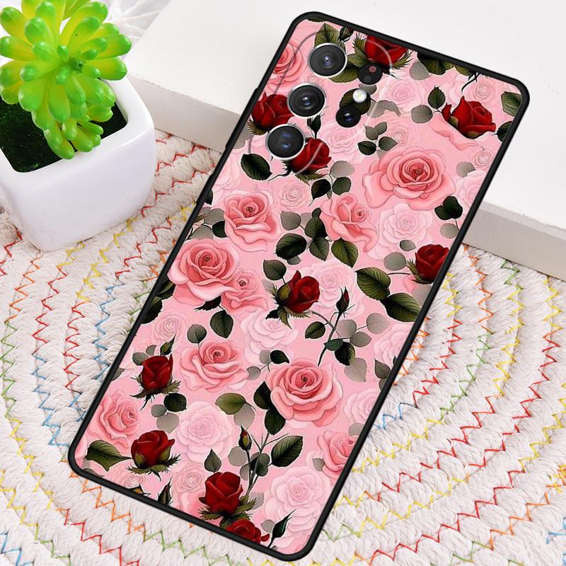 Red Aesthetic TPU Phone Case For Samsung Galaxy note 10 pro S26 S25 S24 S23 S22 Ultra Plus S21 FE S20 Shockproof Cover
