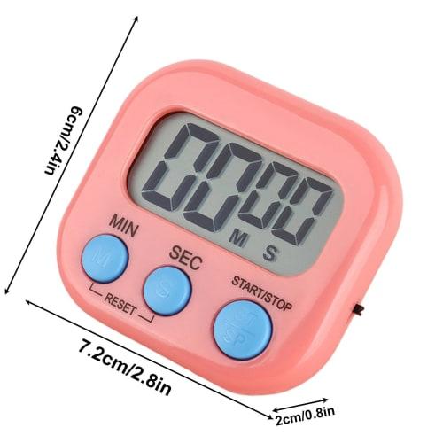 Humkopnl Magnetic Timer with Large Display, Countdown Function, and Magnetic Back | Portable Egg Timer/Stopwatch with Bracket for Cooking, Exercise, a
