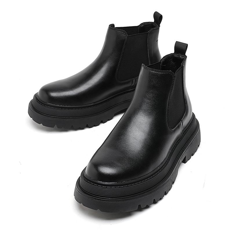 Ботинки челси мужские на платформе с завышенной талией, ботинки Martin, ботинки премиум-класса в британском стиле 56731-R