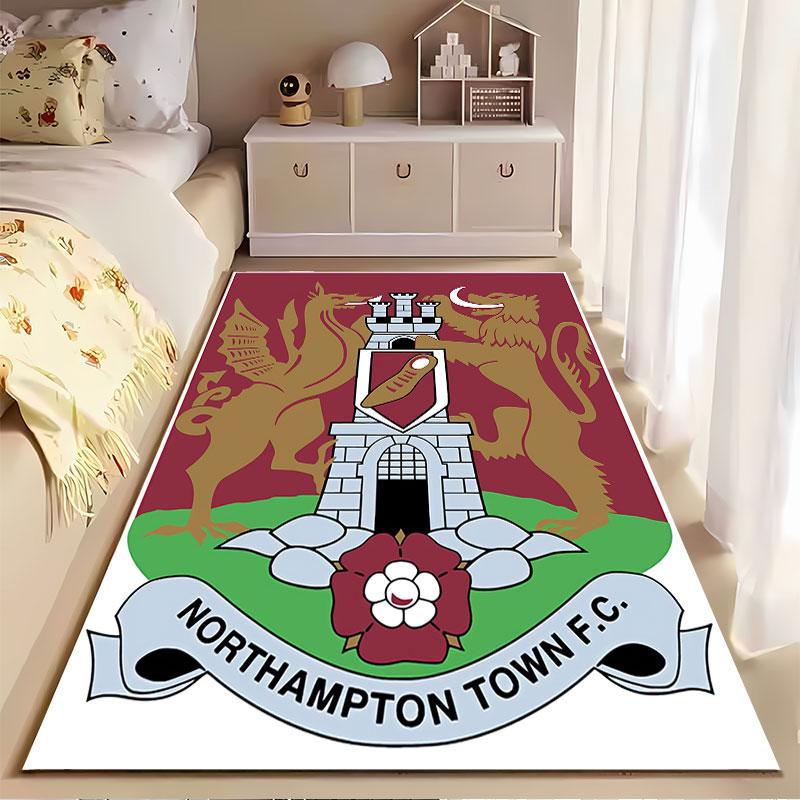 Northampton Town FC Logo Carpet suitable as a non-slip mat for the living room or bedroom sofa