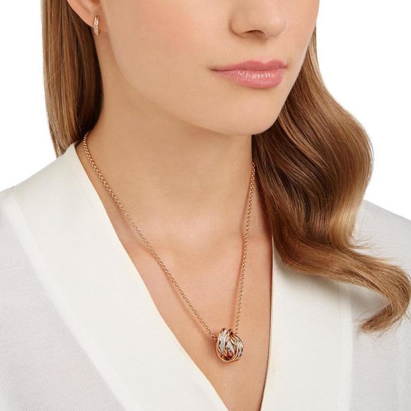Swarovski Further Buckle Necklace Set Rose Gold Women's 5253004