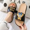 Тапочки женские носят толстую подошву летние домашние для дома для общежития модные мультяшные милые нескользящие сандалии