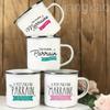 Французская Кружка Эмалированная Marraine Parrain для Кофе Напитков Молока Кемпинга Лучший Подарок на День Рождения Праздник для Крестной Крестного