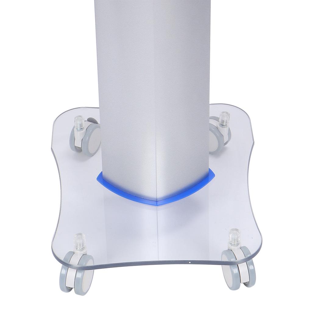 Plexiglass Beauty Salon Trolley Salon Use Pedestal Rolling Cart Wheel Aluminum Stand
