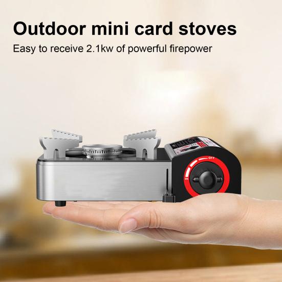 Мини-бутановая плита 2900 Вт, ветрозащитная, для кемпинга, походов, портативная, из алюминиевого сплава, для готовки в помещении и на открытом воздухе