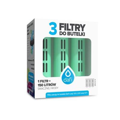 Сменные фильтр-картриджи DAFI для бутылок-фильтров для воды Soft Solid (3-Pack) [Японская спецификация, Официальный японский продукт] (мятный)